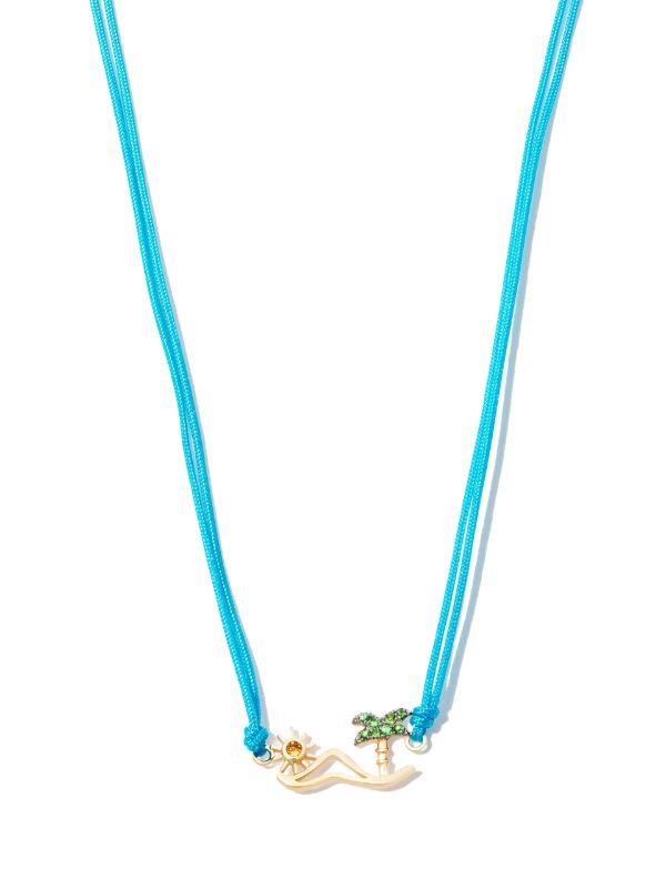 Yvonne Léon 9K yellow gold Island diamond choker necklace | Browns Fine Necklaces