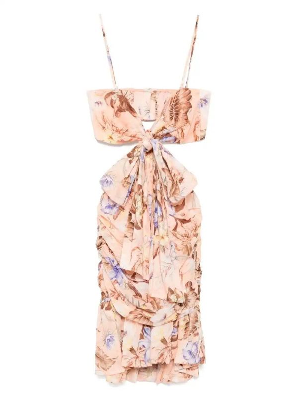 ZIMMERMANN Coco Bow Front mini dress | Browns Day Dresses