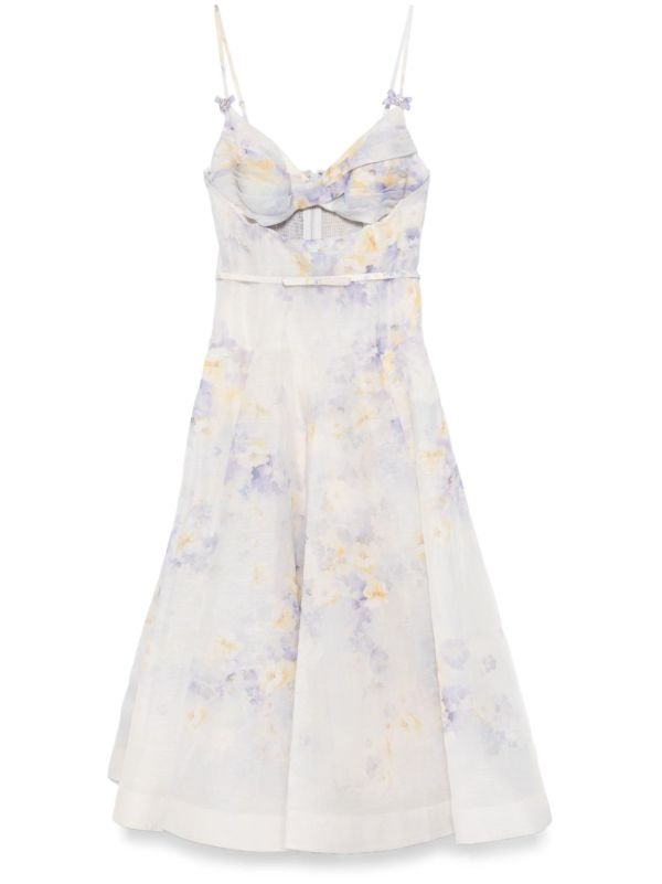 ZIMMERMANN Crush Midi Dress | Browns Cocktail & Party Dresses