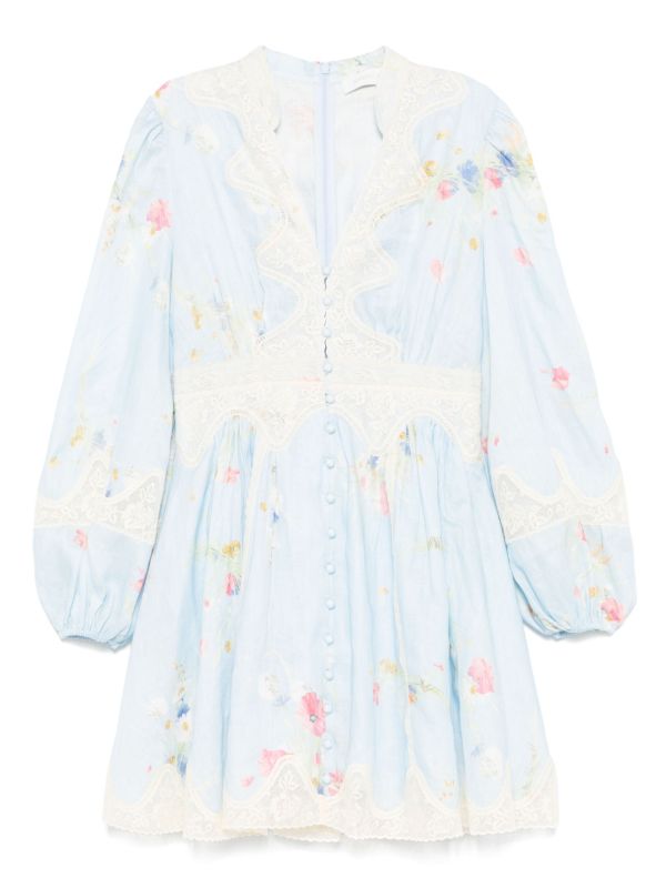 ZIMMERMANN Lucky lace plunge mini dress | Browns Day Dresses
