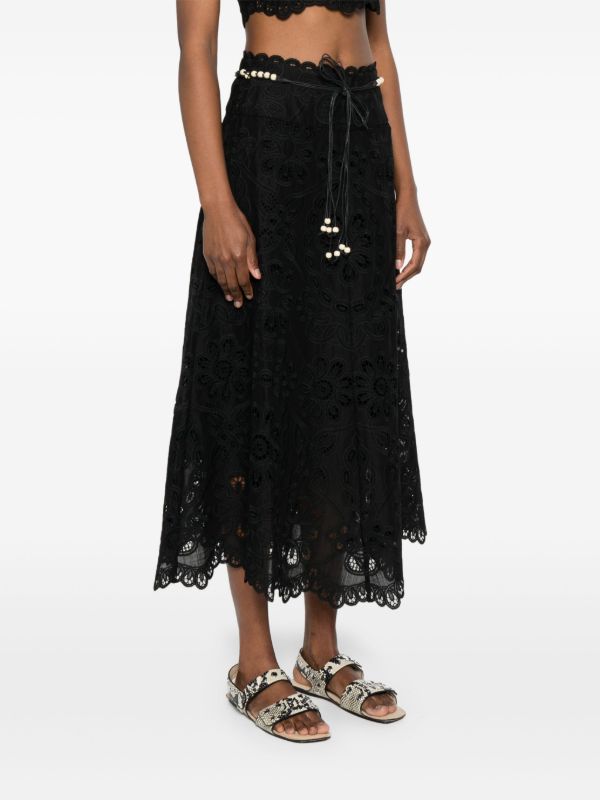 ZIMMERMANN Rhiannon Midi Skirt | Browns A-Line Skirts