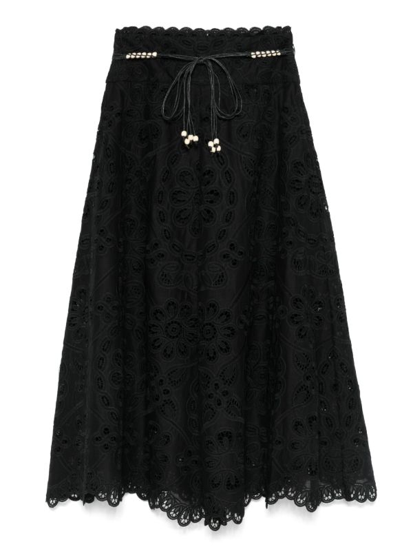 ZIMMERMANN Rhiannon Midi Skirt | Browns A-Line Skirts
