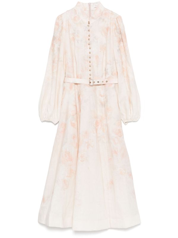ZIMMERMANN Rose-print Midi Dress | Browns Day Dresses