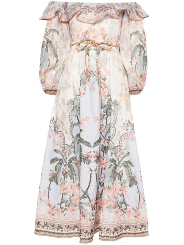 ZIMMERMANN Wylie Midi Dress | Browns Day Dresses