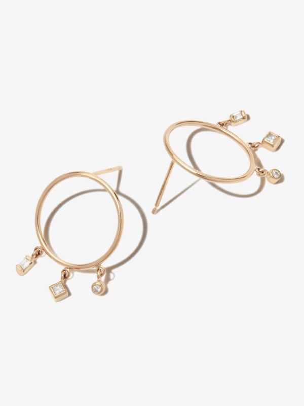 Zoë Chicco 14K Yellow Gold Medium Diamond Hoop Earrings | Browns Fine Earrings