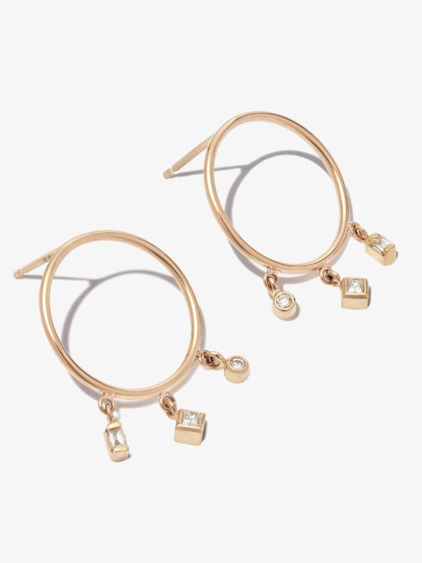 Zoë Chicco 14K Yellow Gold Medium Diamond Hoop Earrings | Browns Fine Earrings