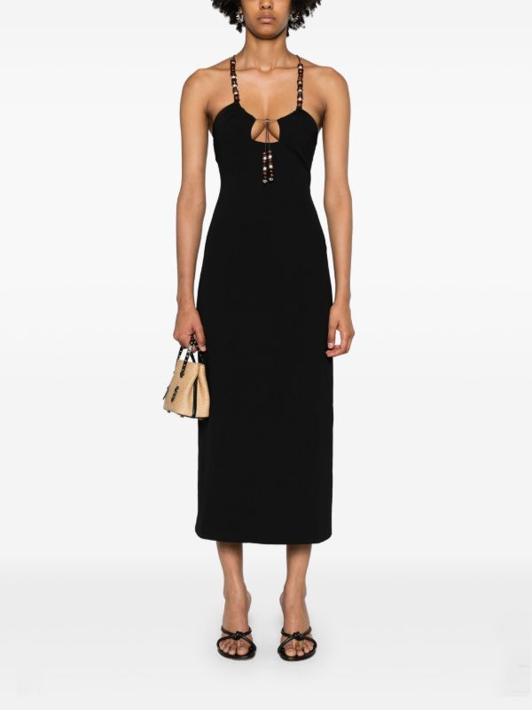 16Arlington Black Solaria Midi Dress | Browns Day Dresses