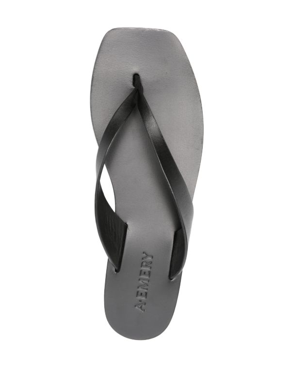 A.EMERY Black The Kinto Leather Flip-Flops | Browns Flip Flops & Slides