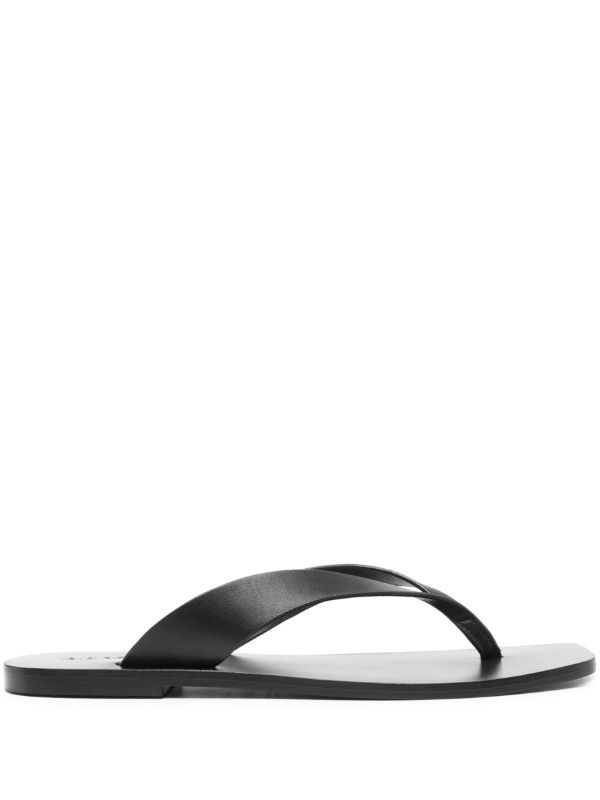 A.EMERY Black The Kinto Leather Flip-Flops | Browns Flip Flops & Slides