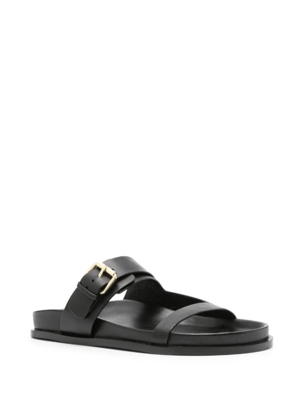 A.EMERY Black The Prince Leather Sandals | Browns Sandals