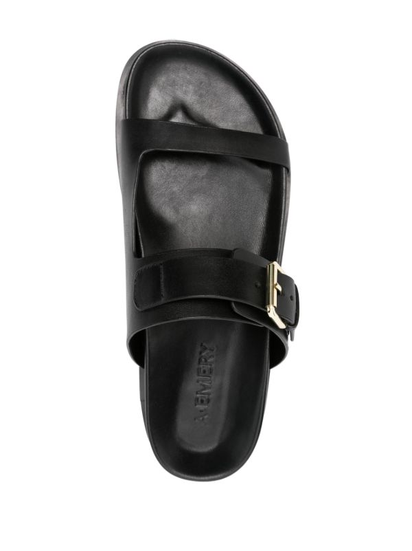 A.EMERY Black The Prince Leather Sandals | Browns Sandals