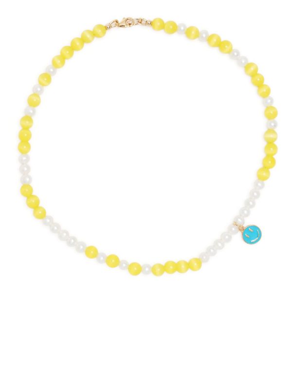 A Sinner In Pearls Gold-tone Smiley Pearl Quartz Necklace | Browns Necklaces