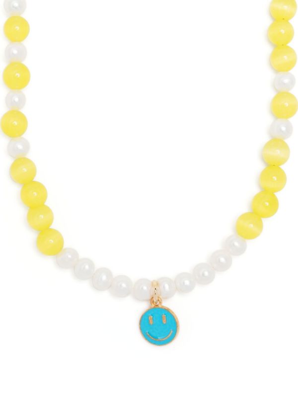 A Sinner in Pearls gold-tone Smiley pearl quartz necklace | Browns Necklaces
