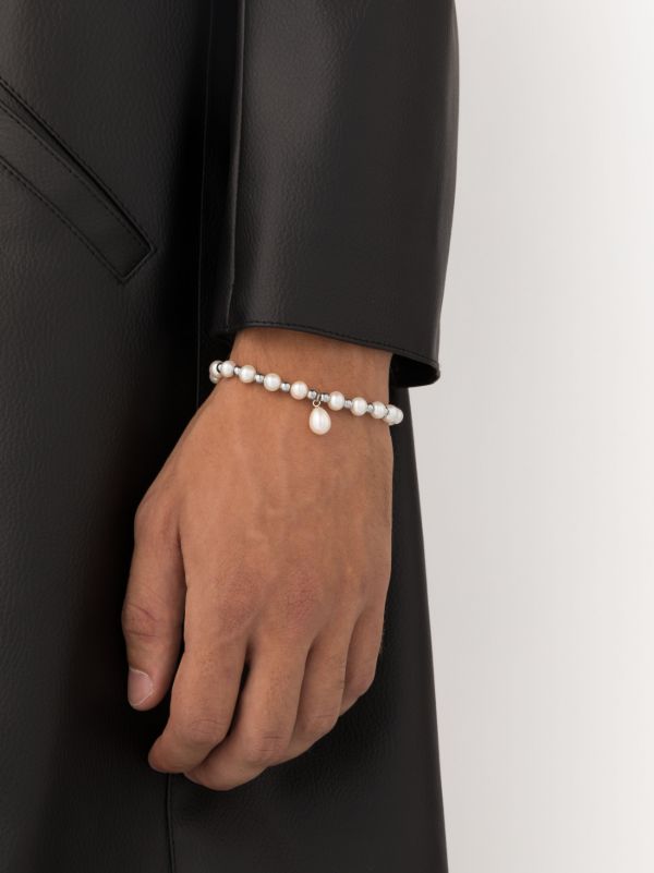 A Sinner In Pearls Sterling Silver Pearl And Hematite Bracelet | Browns Bracelets