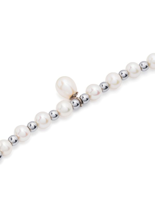 A Sinner In Pearls Sterling Silver Pearl And Hematite Bracelet | Browns Bracelets