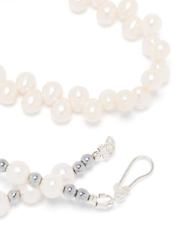 A Sinner In Pearls Sterling Silver Pearl And Hematite Necklace | Browns Necklaces