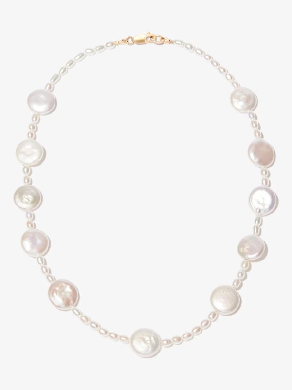 A Sinner In Pearls White Flat Pearl Beaded Necklace | Browns Necklaces