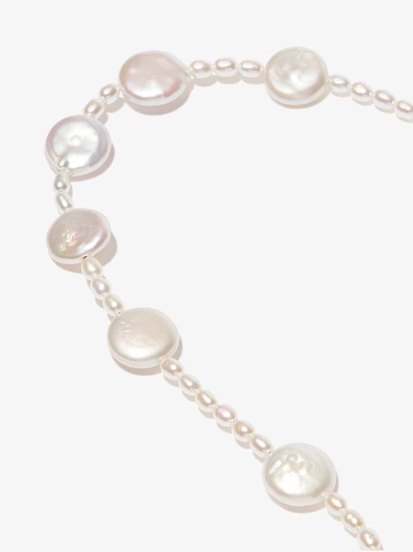 A Sinner In Pearls White Flat Pearl Beaded Necklace | Browns Necklaces