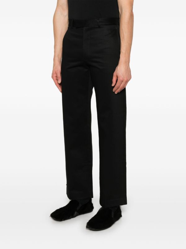 AARON ESH Black Straight-Leg Trousers | Browns Regular-Fit & Straight Leg Pants