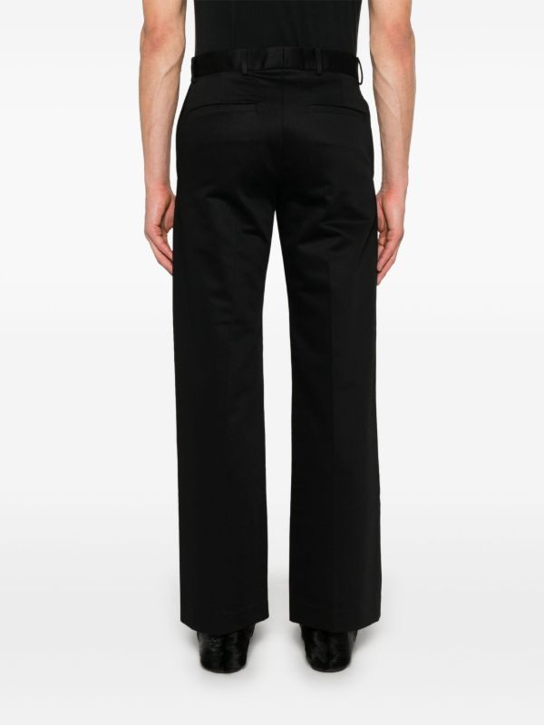 AARON ESH Black Straight-Leg Trousers | Browns Regular-Fit & Straight Leg Pants