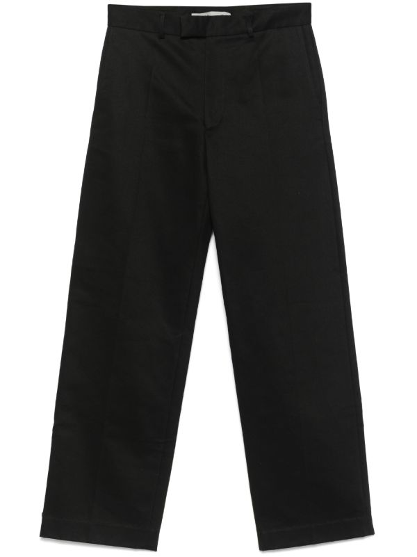 AARON ESH Black Straight-Leg Trousers | Browns Regular-Fit & Straight Leg Pants