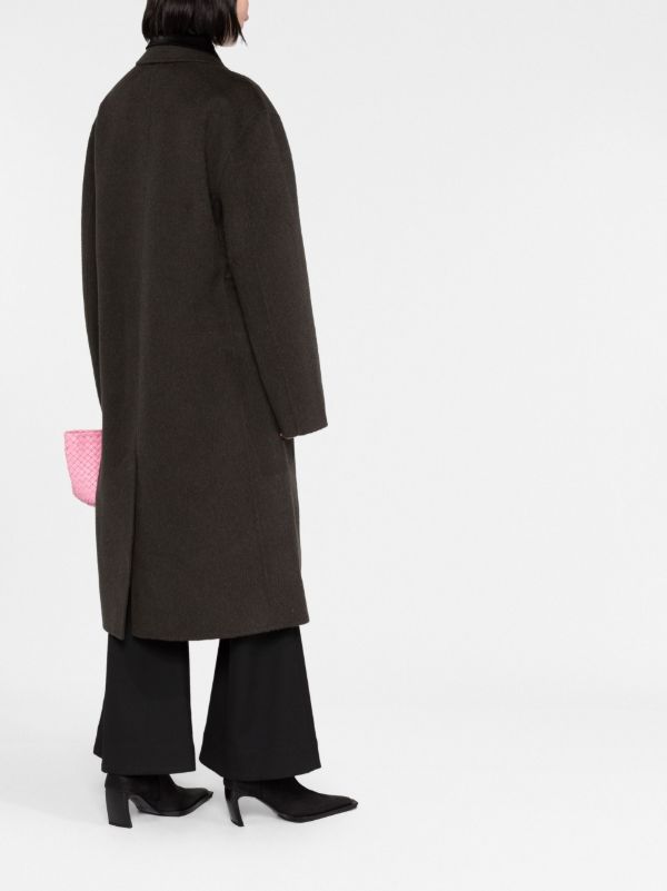 Acne Studios Grey Tie Waist Wool Coat | Browns Oversized Coats