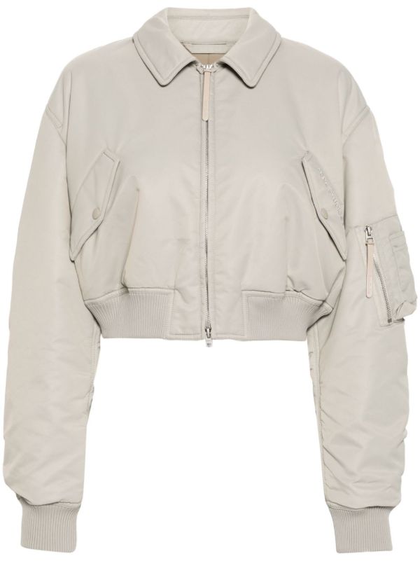 Acne Studios Logo-Embroidered Bomber Jacket | Browns Varsity Jackets