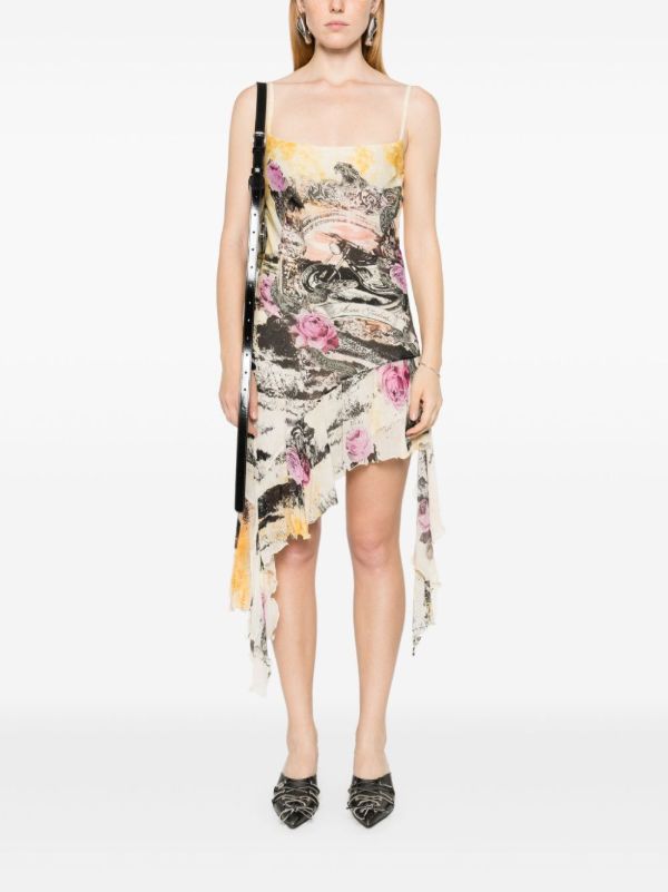 Acne Studios Printed Crepe Mini Dress | Browns Day Dresses