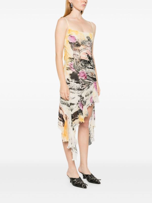 Acne Studios Printed Crepe Mini Dress | Browns Day Dresses