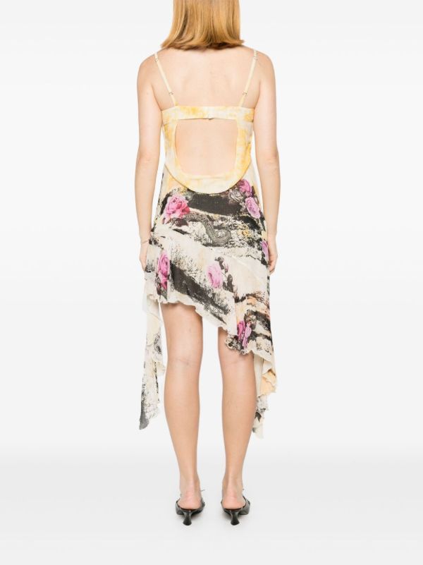 Acne Studios Printed Crepe Mini Dress | Browns Day Dresses