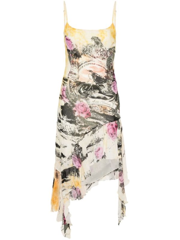 Acne Studios Printed Crepe Mini Dress | Browns Day Dresses