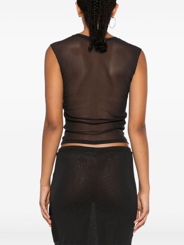 Acne Studios Sheer Cargo Tank Top | Browns Vests & Tank Tops