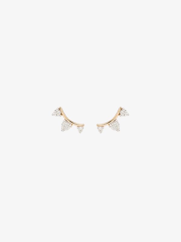 Adina Reyter 14K yellow gold Amigos Curve diamond earrings | Browns Fine Earrings