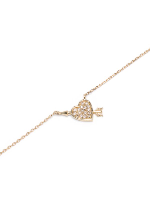 Adina Reyter 14K Yellow Gold Heart + Arrow Diamond Necklace | Browns Fine Necklaces