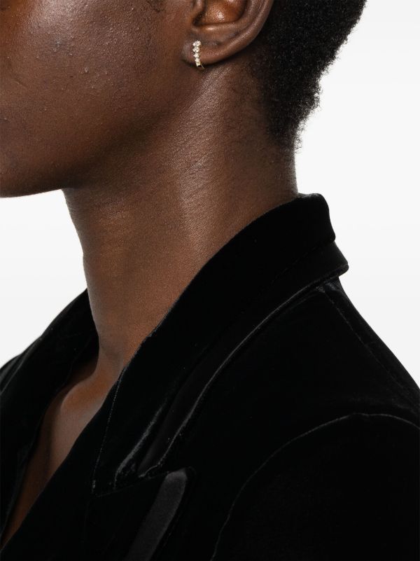 Adina Reyter 14K Yellow Gold J Hoop Diamond Earrings | Browns Fine Earrings