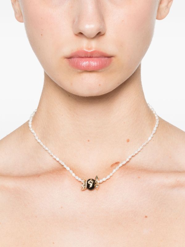 Adina Reyter 14K Yellow Gold Pearl And Diamond Necklace | Browns Fine Necklaces