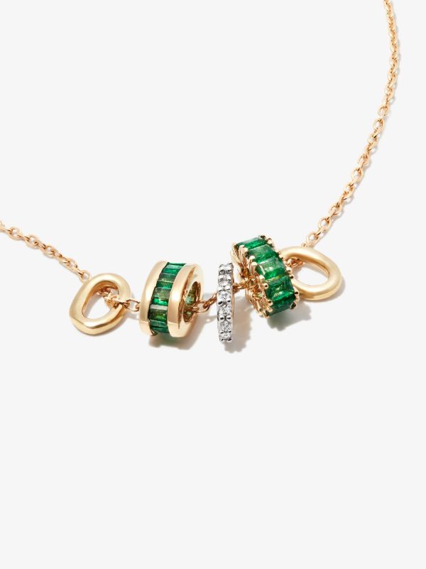 Adina Reyter 14K Yellow Gold Rager Emerald And Diamond Necklace | Browns Fine Necklaces