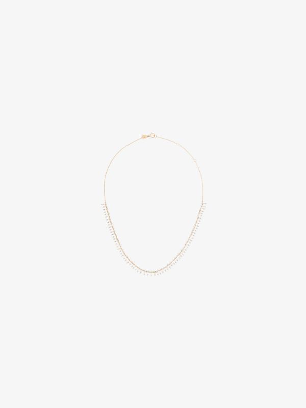 Adina Reyter 14K yellow gold Stack Baguette Half Riviera diamond necklace | Browns Necklaces