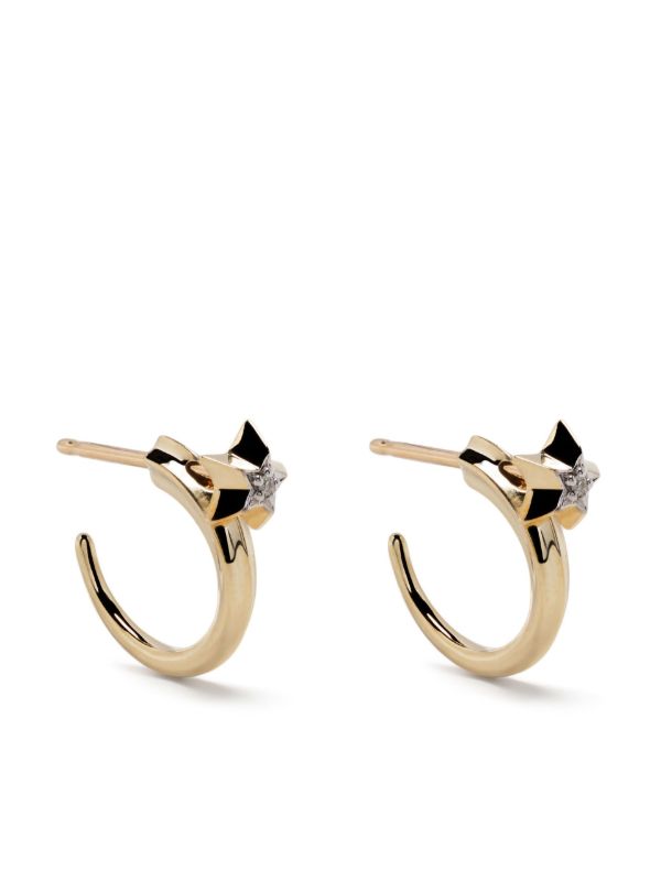 Adina Reyter gold-plated Shooting Star diamond earrings | Browns Earrings