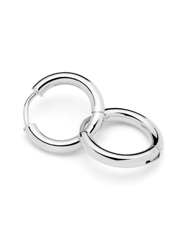 Adina Reyter Sterling Silver Tube Hoop Earrings | Browns Earrings