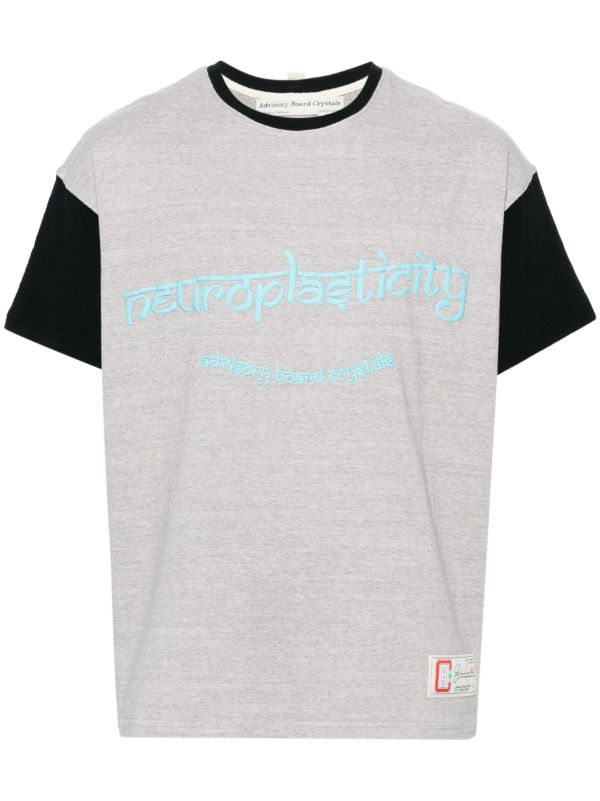 Advisory Board Crystals Grey Text Print Cotton T-shirt | Browns T-Shirts