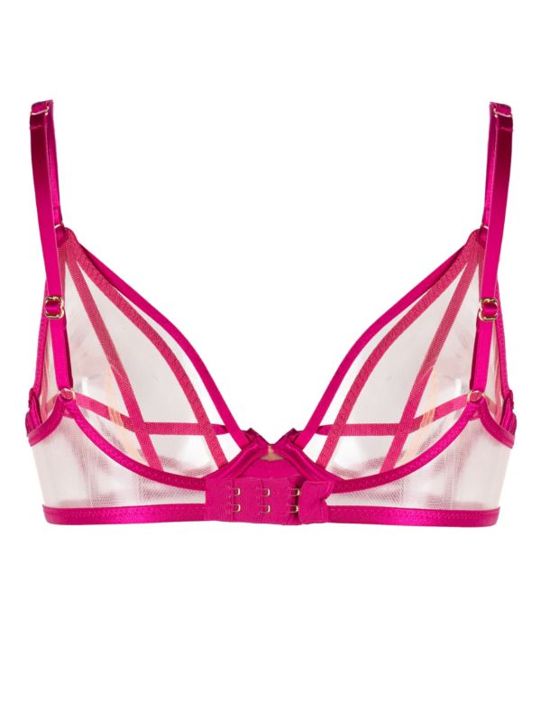 Agent Provocateur Pink Rubi Crystal Underwired Bra | Browns Bras