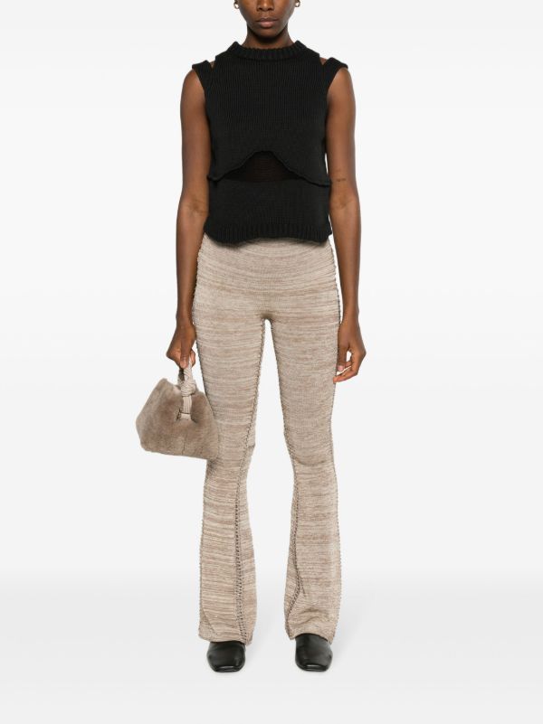 AISLING CAMPS Black Steph Cut-Out Knit Vest | Browns Knitted Tops