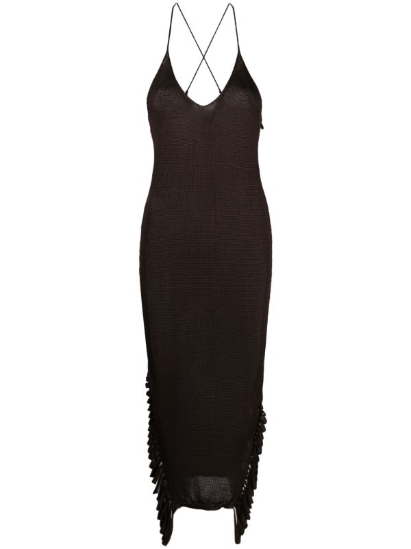 AISLING CAMPS Purple Stalactite Knit Dress | Browns Sweater Dresses