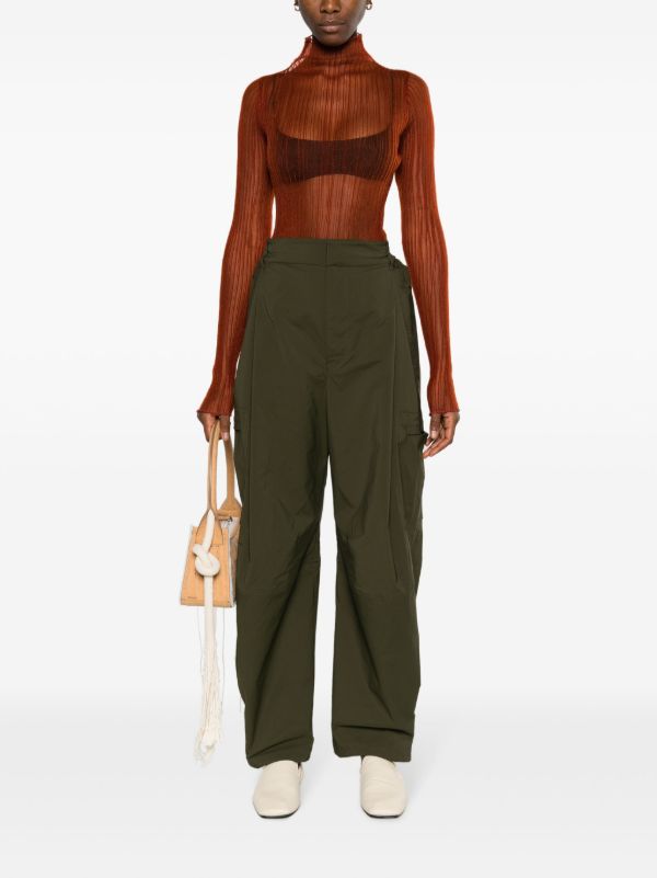 AISLING CAMPS Red Modern Mist Sheer Long Sleeve Top | Browns T-Shirts & Jersey Shirts