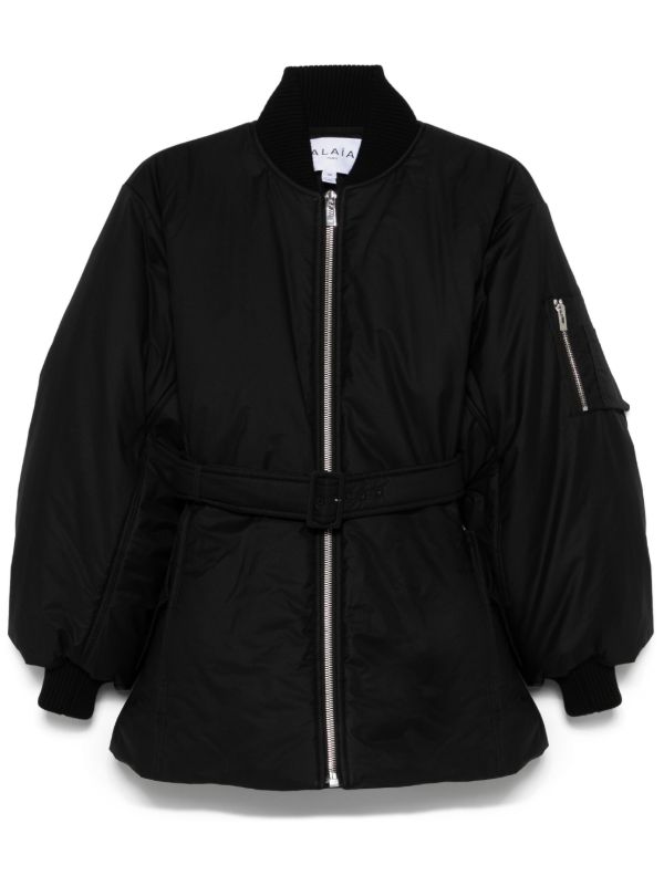 Alaïa Belted Bomber Jacket | Browns Varsity Jackets