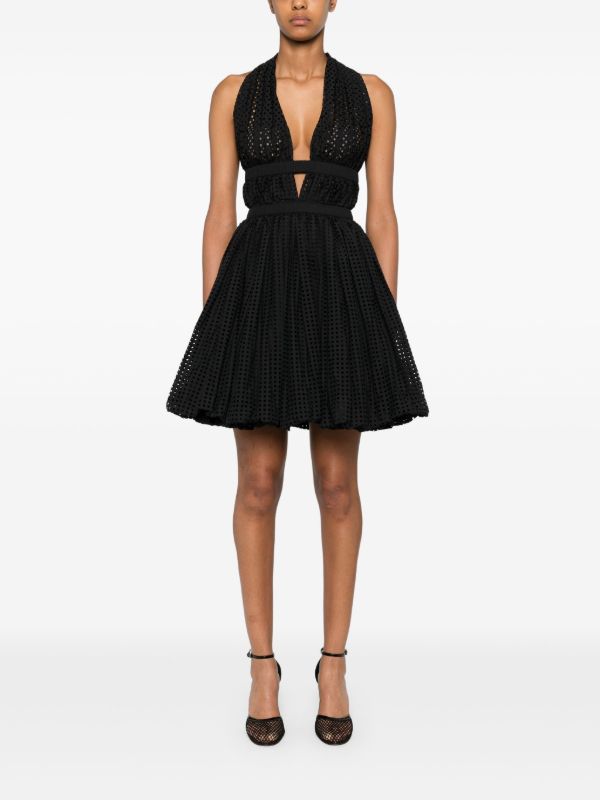 Alaïa Black Cut-Out Mini Dress | Browns Cocktail & Party Dresses