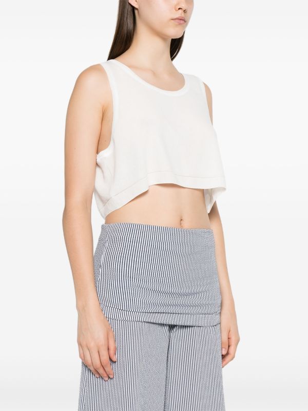 Alaïa High-neck Bubble-hem Top | Browns Vests & Tank Tops