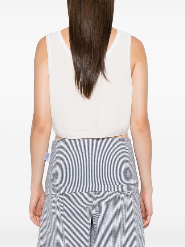 Alaïa High-neck Bubble-hem Top | Browns Vests & Tank Tops