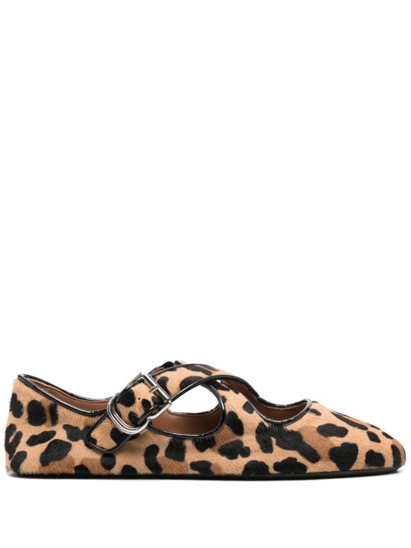 Alaïa Neutral Criss Cross Ballet Flats | Browns Ballerina Shoes